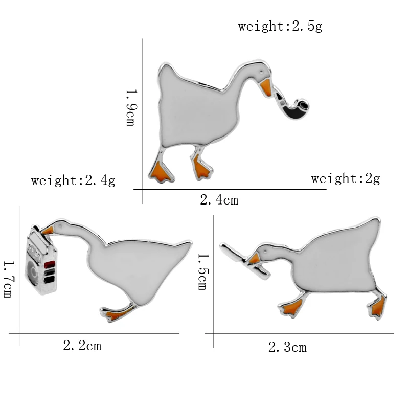 

New Style Creative Swan Smoke Pin Clutch Stick Radio Pins Metal I''Honk you UP Brooch For Women Men Gift