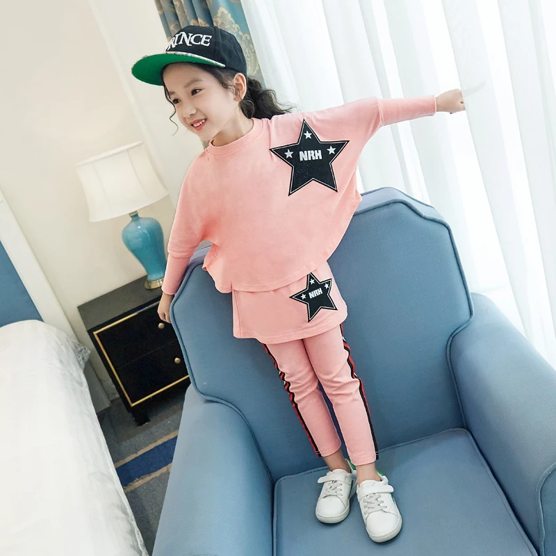 Коллекция 2019 года весенне осенние комплекты одежды для маленьких девочек