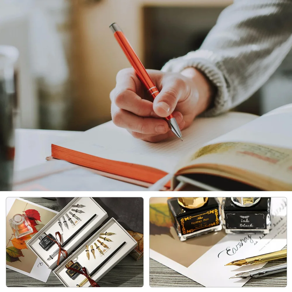 

1 set of Retro Calligraphy Pens Ink Dip Pen Set for Art Writing Drawing