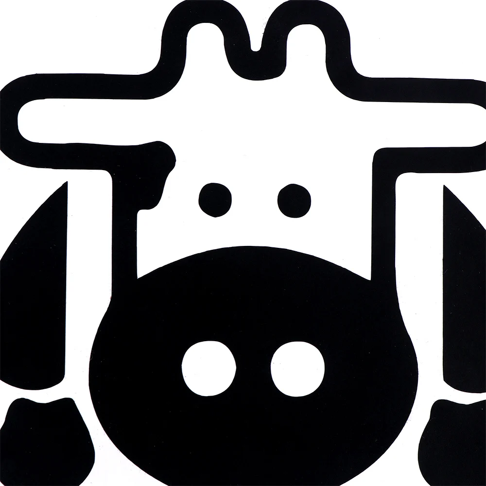 Настенная Наклейка из ПВХ для снятия черной коровьей комнаты спальни