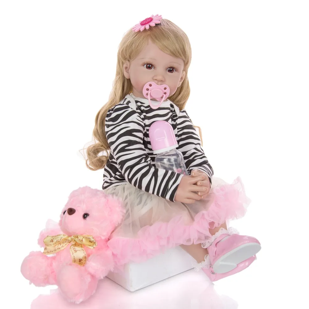 KEIUMI Reborn Dolls 24 дюйма Кукла для маленьких девочек 60 см мягкие силиконовые виниловые
