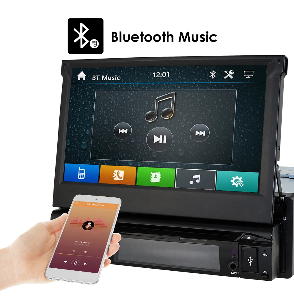 Один 1 Din 7 &quotУниверсальный сенсорный экран автомобильный монитор dvd-плеер с GPS Navi
