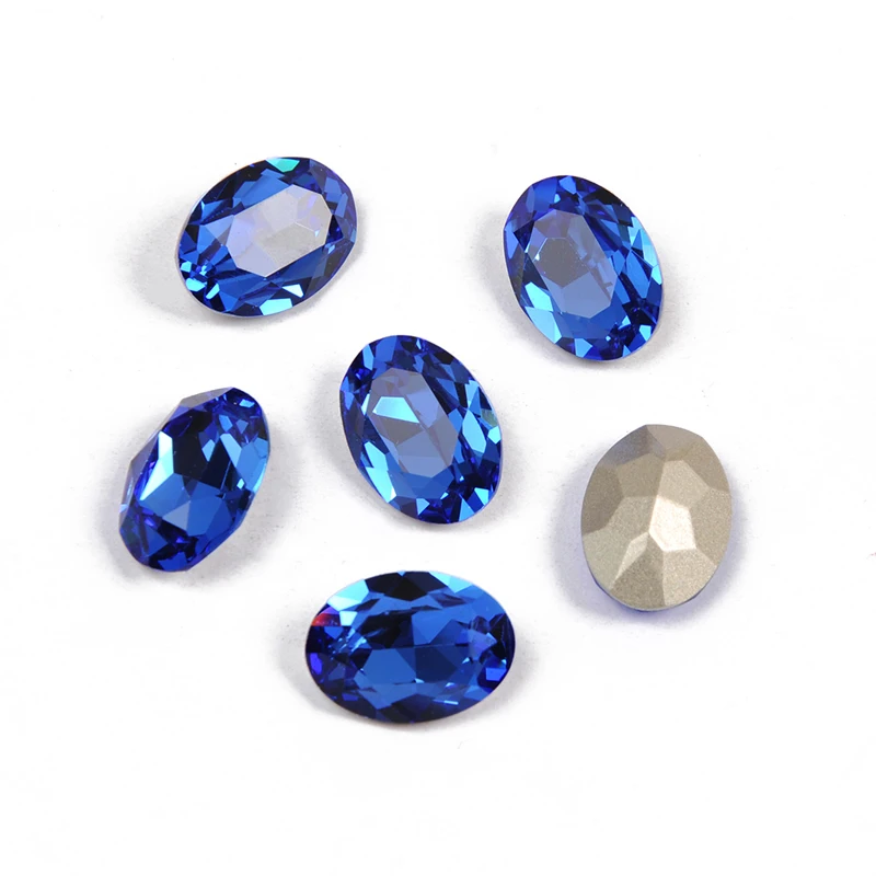 Yanruo 4120 Овальные Стеклянные Стразы Самоцветы DIY шитье кристаллы Декоративные Камни Точка назад пришитые Стразы для украшения для одежды