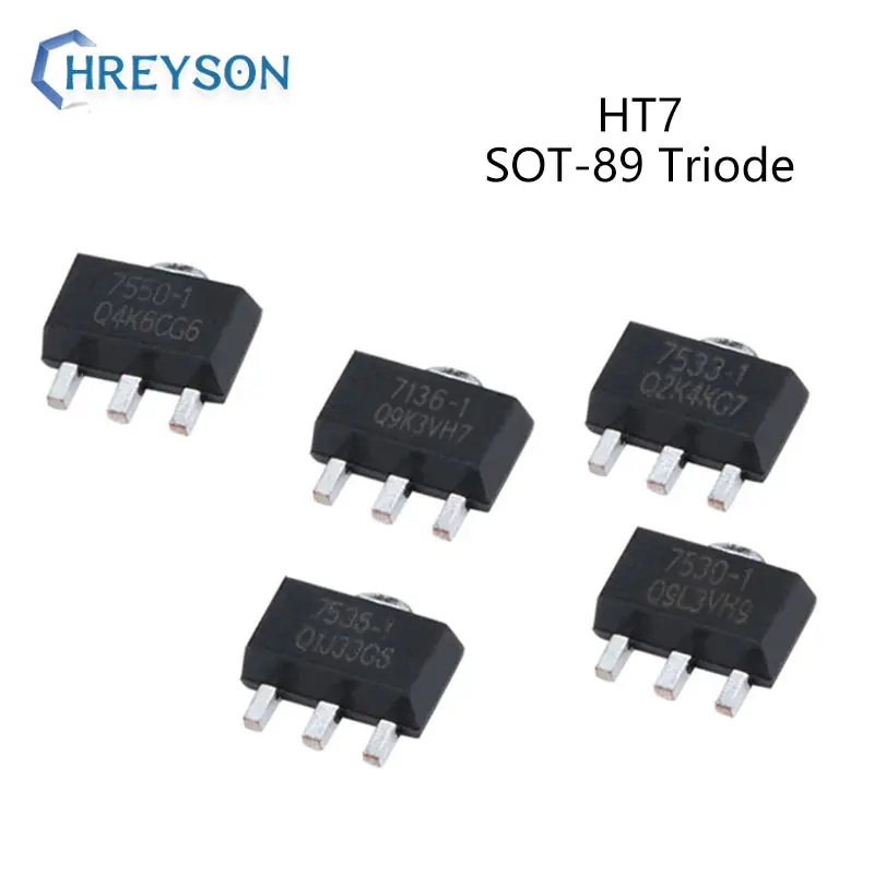 

10Pcs Three Terminal Voltage Regulator Chip HT7350-A HT7530-1 HT7533 HT7536-1 HT7550 HT1015-1 HT7130-1 HT7133 HT7136-1 SOT-89