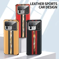 luxury business shockproof camera lens protection plating leather mobile phone case for xiaomi mi 11 pro lite ulita cover fundas