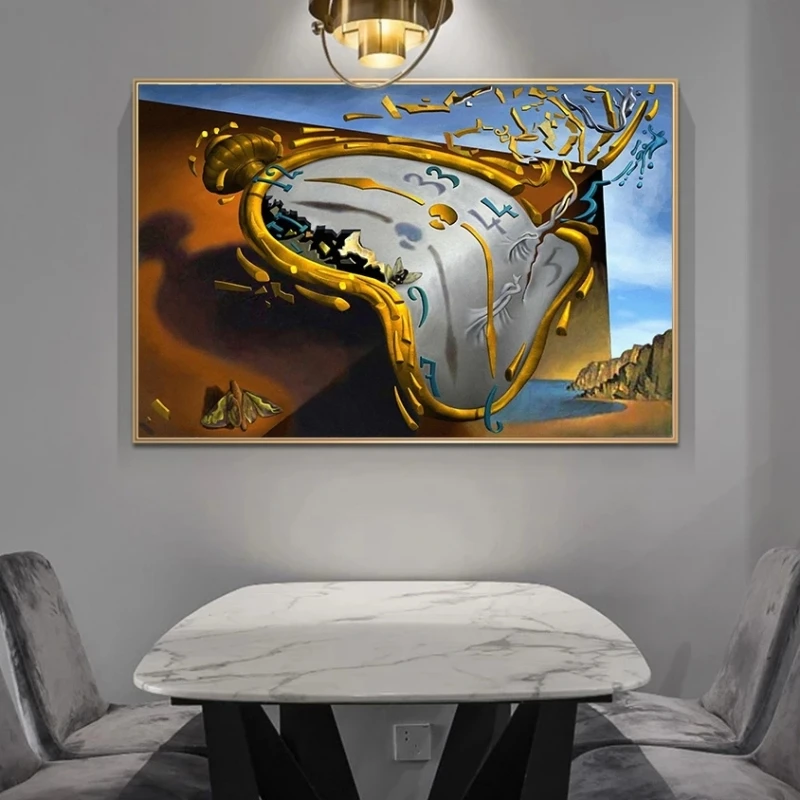 

Salvador Dali The Persistence of Memory Canvas Paintings On The Wall Art Posters And Prints Famous Art Pictures Home Wall Decor