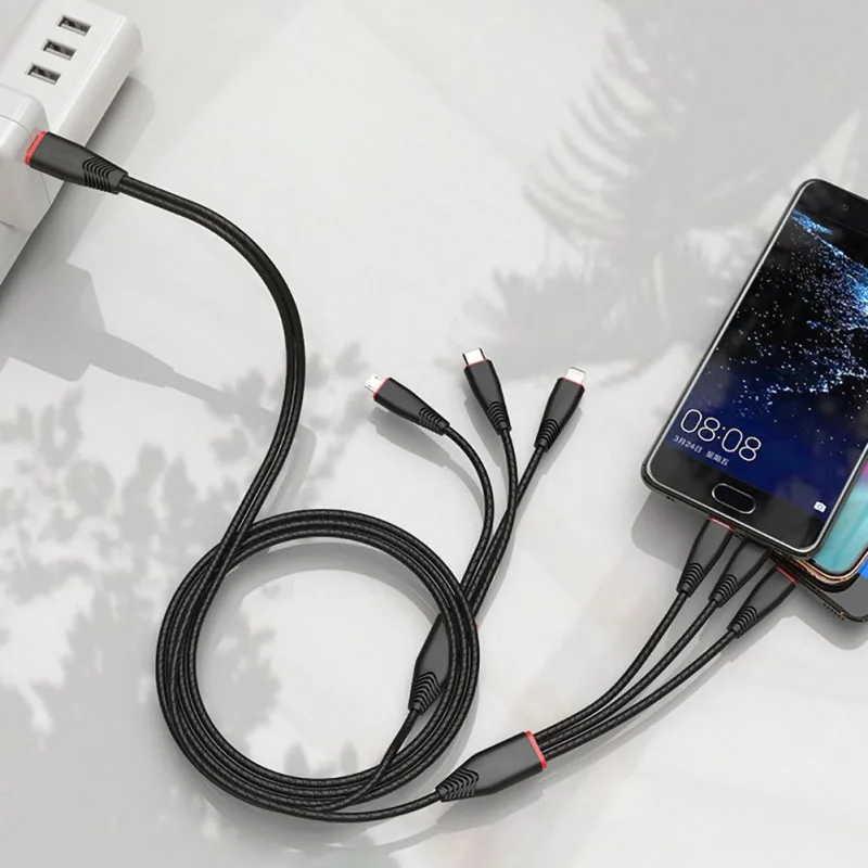 6 в 1 мульти зарядный кабель type-C Micro-USB для IPhone телефон зарядное устройство шнур 2 м/6
