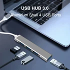 USB-концентратор из алюминиевого сплава с USB C на USB 3,0, HDMI-совместимая док-станция с 4 портами, мульти-разветвитель, USB 3,0, адаптер USB 2,0 для MacBook