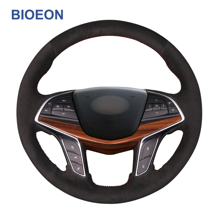 

Ручное шитье, Черная синтетическая замша, Ранняя для Cadillac CT6 2016 2017 2018 XT5 2016 2017 2018