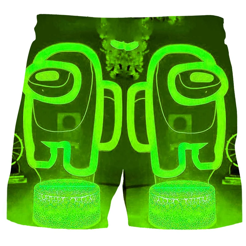 

Among Us Game Print Shorts 2021 Kawaii Funny Impostor Graphic 4-14 Years Children Tops Summer Tee Cartoon Short Pants Kid Tops