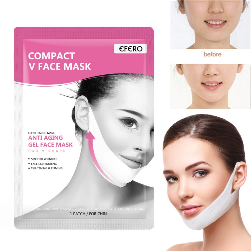 EFERO Compact V Face Mask Bandage Lift Tool Chin Cheek Up Slimming Beauty Shaper Anti Aging Moisturizing | Красота и здоровье