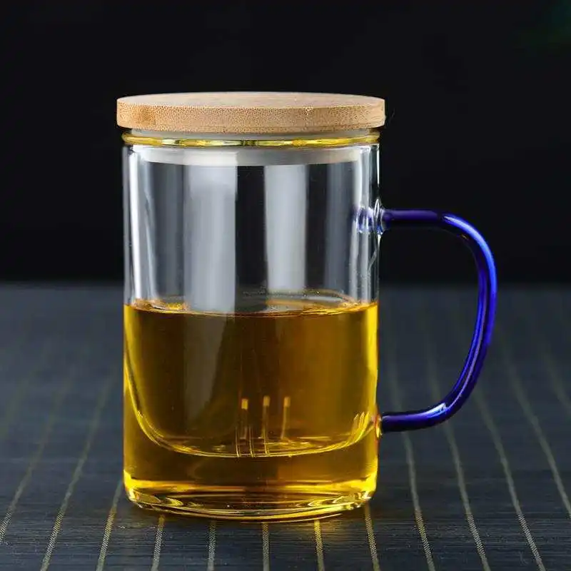 

Household Glass Teacup for Stove Office Heat Resistant High Temperature Explosion Proof Tea Infuser Milk Rose Flower Mug Tea Cup