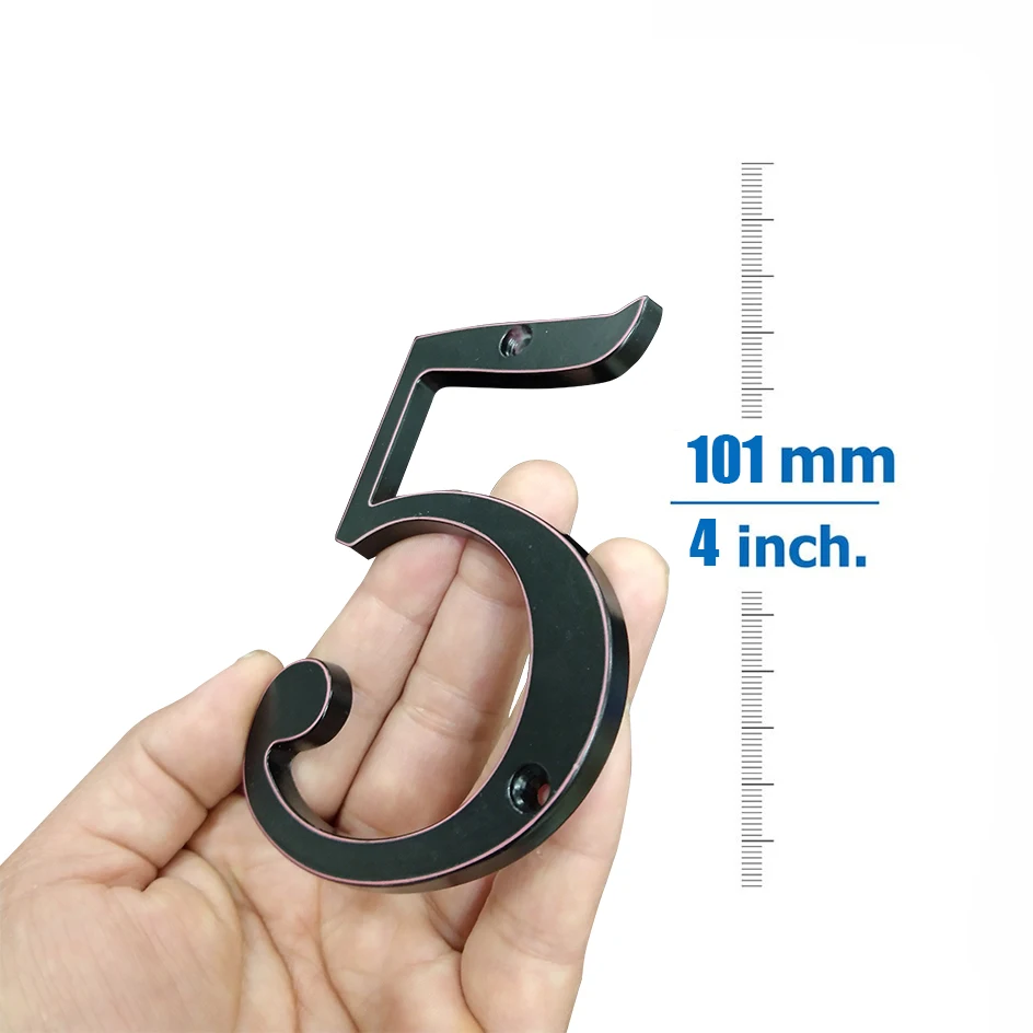 101 мм черный дом номер двери знак большой Huisnumer открытый адрес почтовый ящик