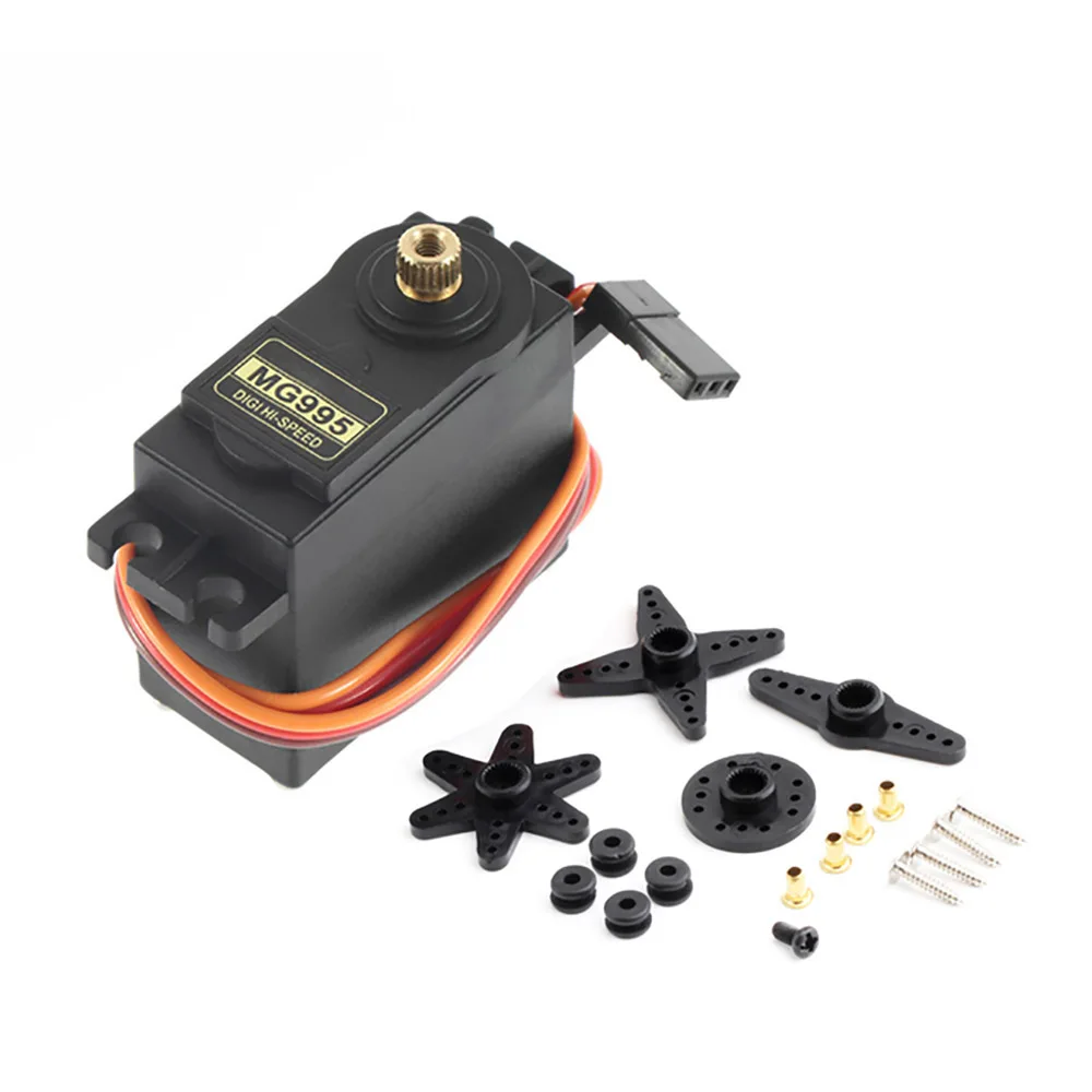 Servo Digital MG995 MG996, engranaje de Metal para coche JR, helic&oacute;ptero, barco, Arduino UNO, gran oferta, 13KG, 15KG, 4 unids/lote-4