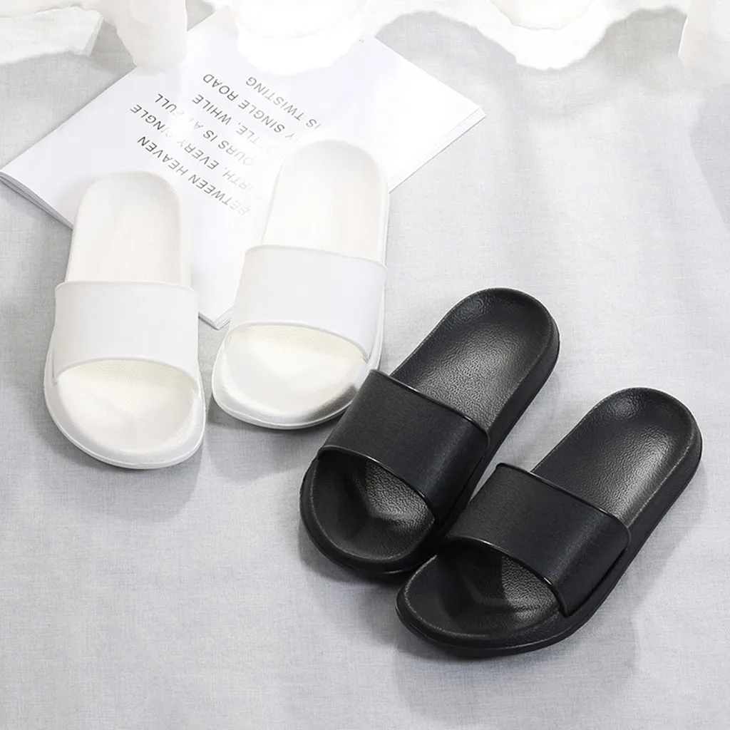 Женские сандалии летние пляжные открытый Hoom ванная комната черные и белые туфли