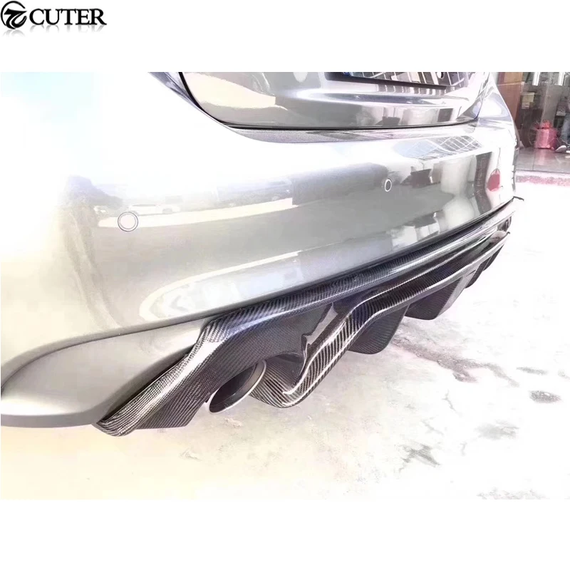 Автомобильный Стайлинг Q50 диффузор заднего бампера из углеродного волокна