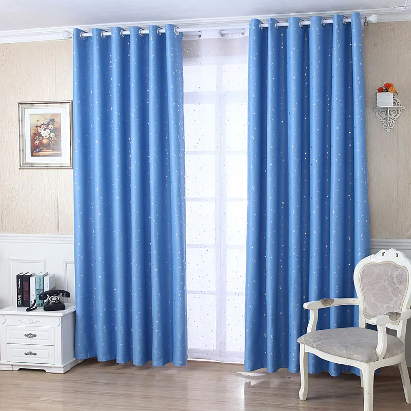 Самые последние стильные горячие серебряные маленькие звезды шаблон занавески