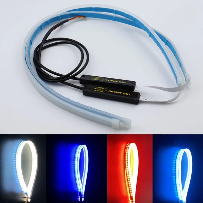 

2PCS/Set Car LED Strip Light 30/45/60cm Decoration Lights Neon Dance lamp Auto Interior Gadget Flexible EL Wire USB Strips