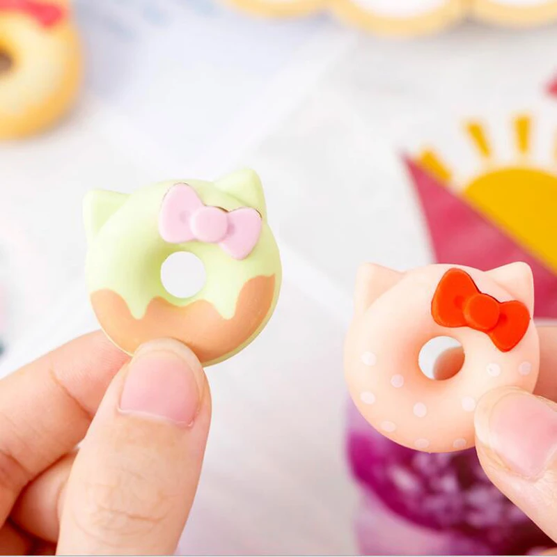 Милый мультфильм Hello Kitty Пончик карандаш ластик офисные и школьные