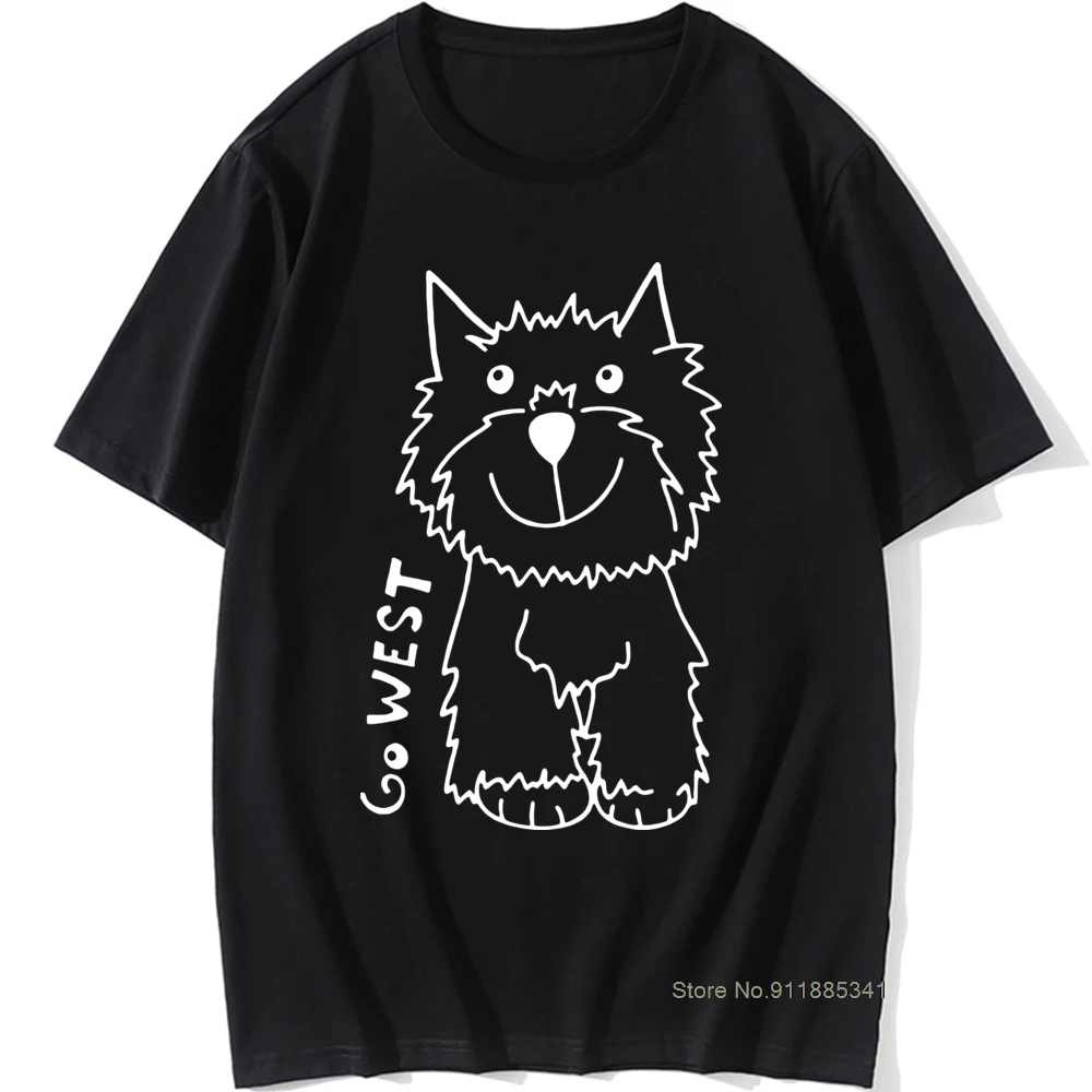 

Westie Terrier Dog Lovers Cool Funny T Shirt Men Short Sleeves Hip Hop Vintaged O-Neck Cotton T Shirts