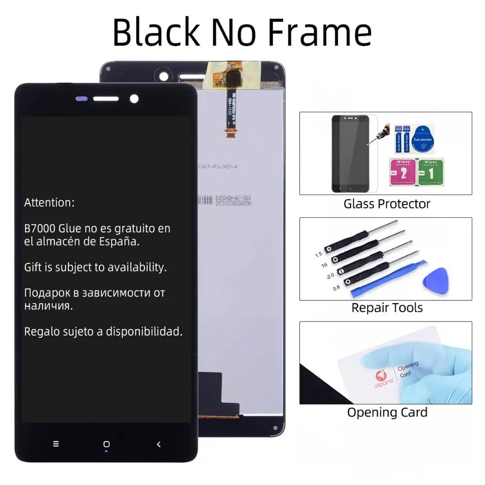 No Frame Black Дисплей для XIAOMI Redmi 3S / Redmi 3S Prime LCD в сборе с тачскрином на рамке 5.0'' черный белый золото - Цвет: No Frame Black