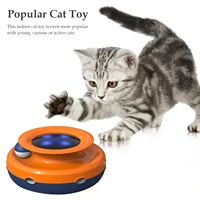 electric cat toy smart teasing cat stick crazy game spinning turntable with tease cats donut automatic turntable for pet cat toy