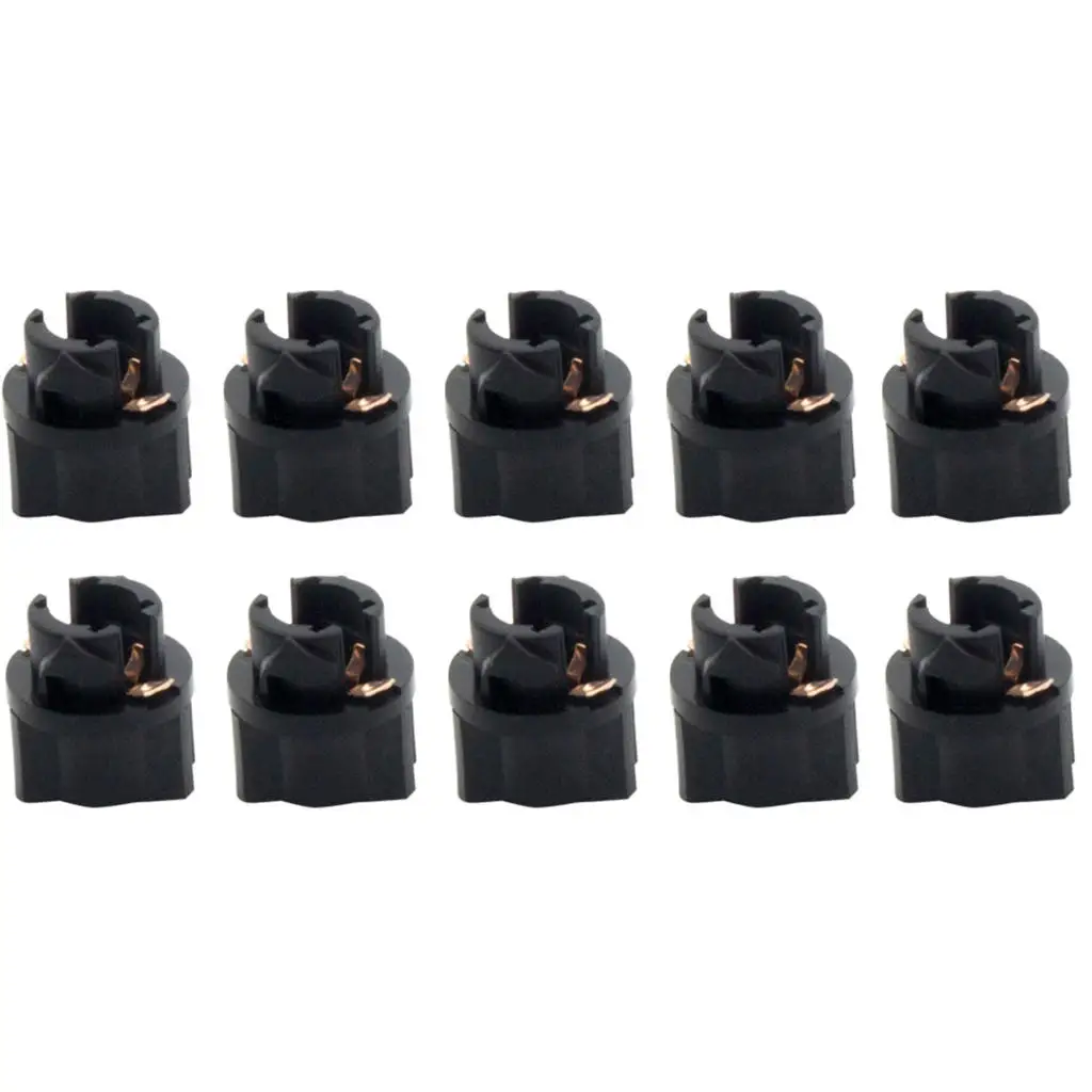 

Baoblaze 10 Pieces T5 Twist Socket Car Instrument Panel Cluster Bulbs Lamp Holders