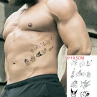 Водостойкая временная татуировка наклейка череп Любовь буквы крест демон кости мультфильм боди-арт флеш-татуировка поддельные татуировки для женщин мужчин