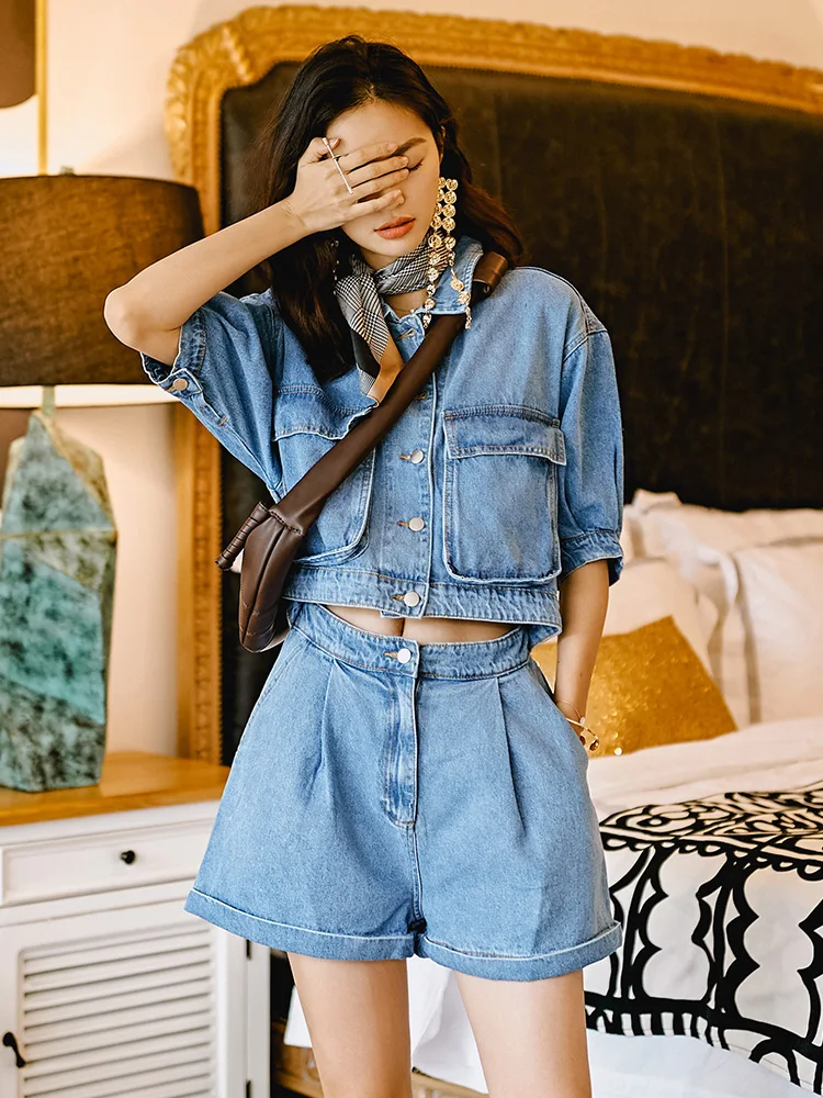 XUXI Fashion Jumpsuit Sexy 2 Piece Set Women Summer 2020 Tooling Fashionable Suit Jumpsuit Shorts Women's Fashion FZ2089