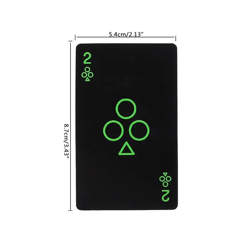 

2021 New Hot Black Luminous Poker Card Bar Party KTV Fluorescent Playing Cards Night Game