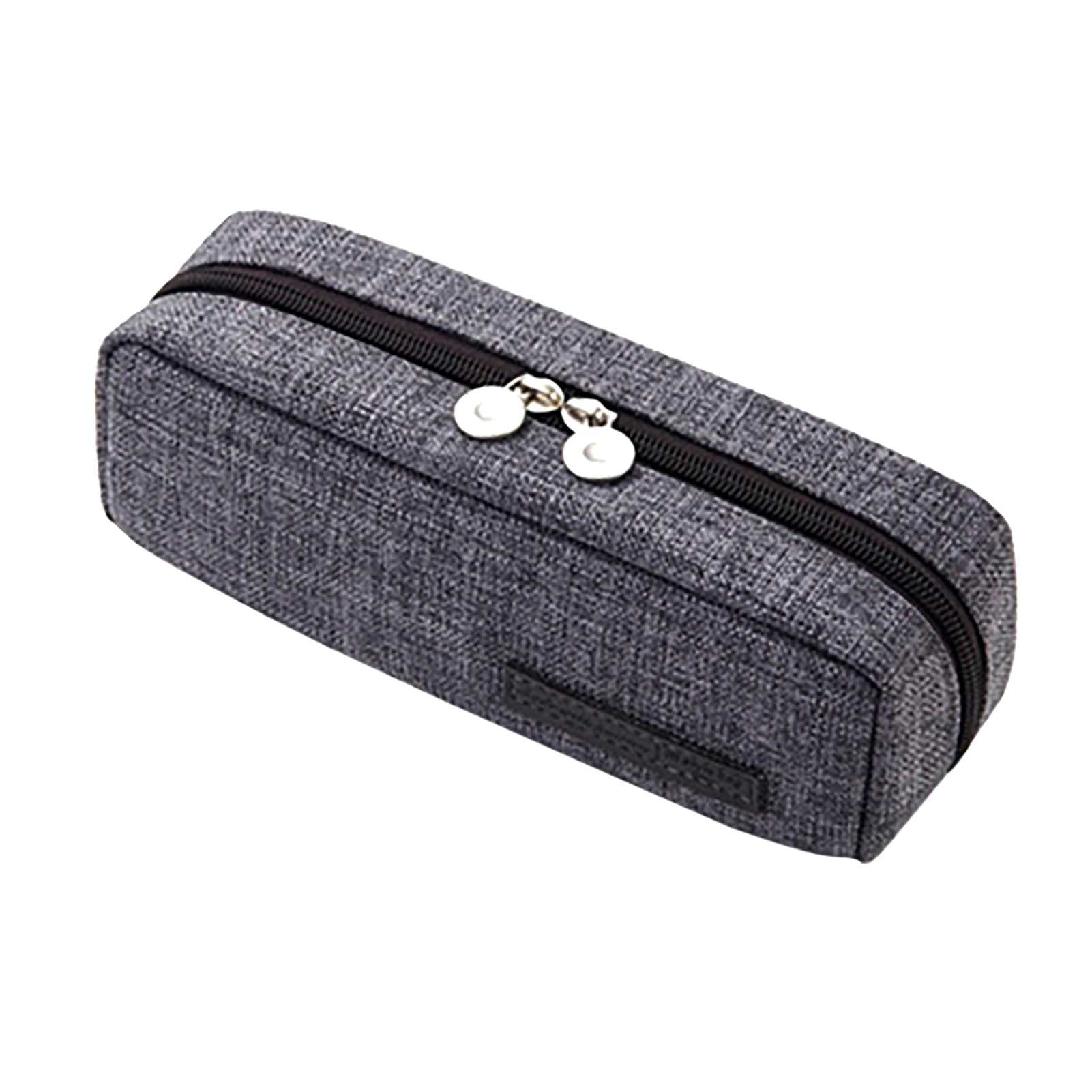 

Office Solid Stationery Storage Pencil Case Student Makeup Bag 3 Grids Large Capacity Pouch Canvas College For School Gift