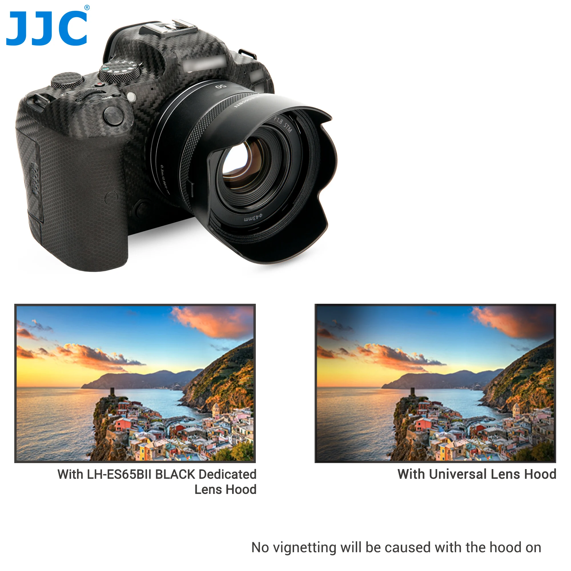 Двусторонняя Цветочная бленда JJC для объектива Canon RF 50 мм F1.8 STM EOS R6 Ra R RP R5 C70 сменная