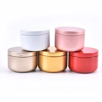 1pc round metal candle tin box candle tin aluminum jar storage travel tins round metal tins candle containers candle jars