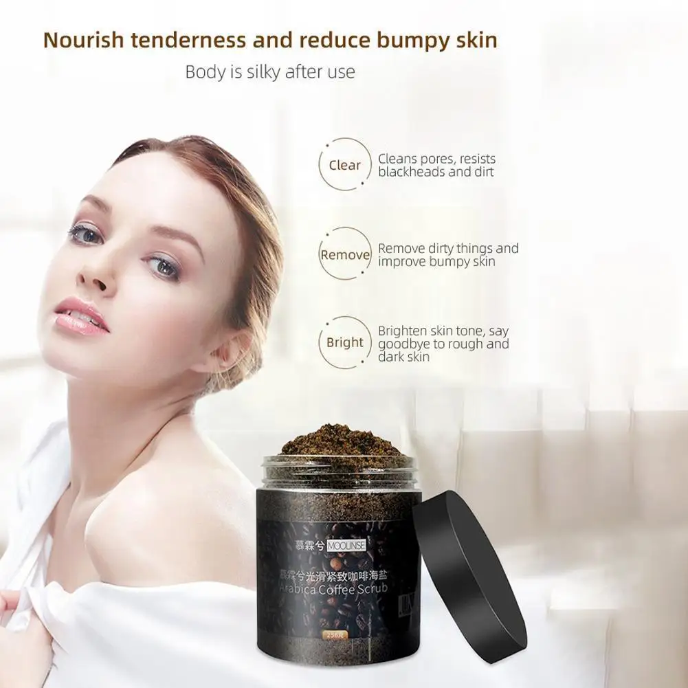 

256g Face And Body Scrub Skin Whitening And Body Coffee Arabica Scrub Exfoliating Natural Z9a2