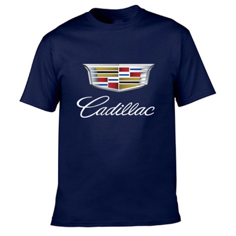 

2021Creative designr CADILLAC logo t shirt solid color cotton T Shirt Men's New Arrival Style Short Sleeve Men t-shirt