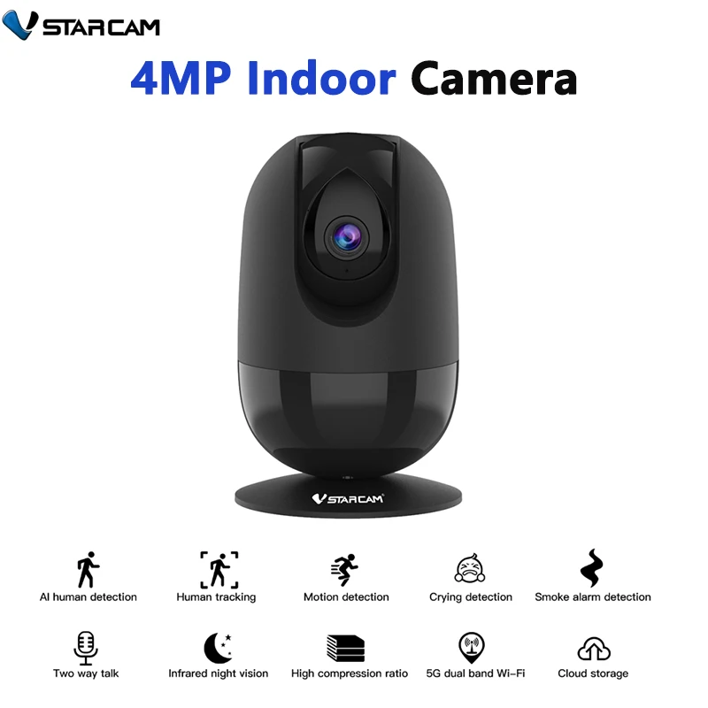 

Беспроводная IP-камера Vstarcam, 4 МП, PTZ, ии