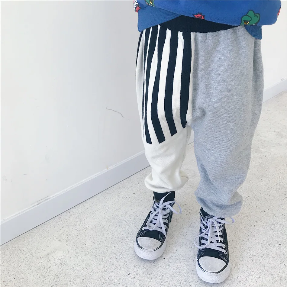 Tonytaobaby осенне зимняя одежда новая детская полосатые трикотажные повседневные