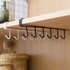 Домашняя бесшовная кухонная стойка для хранения без гвоздей, подвесной кухонный Органайзер с коваными крючками