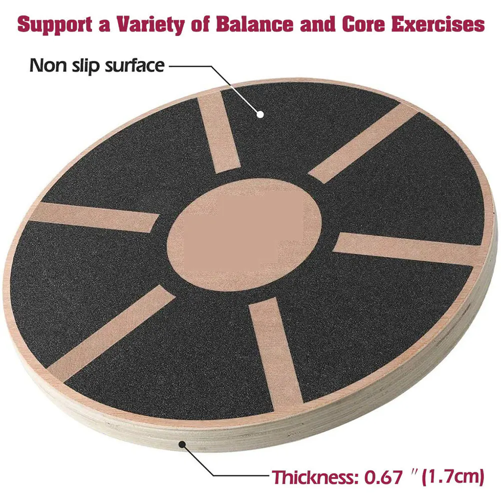 

Wooden Balance Board Plate Yoga Balancer Anti-Skid High Level Training Balance Gym Board Exercise Fitness Equipments Accessories