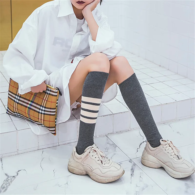 4 пары женские чулки до колена|Чулки| |