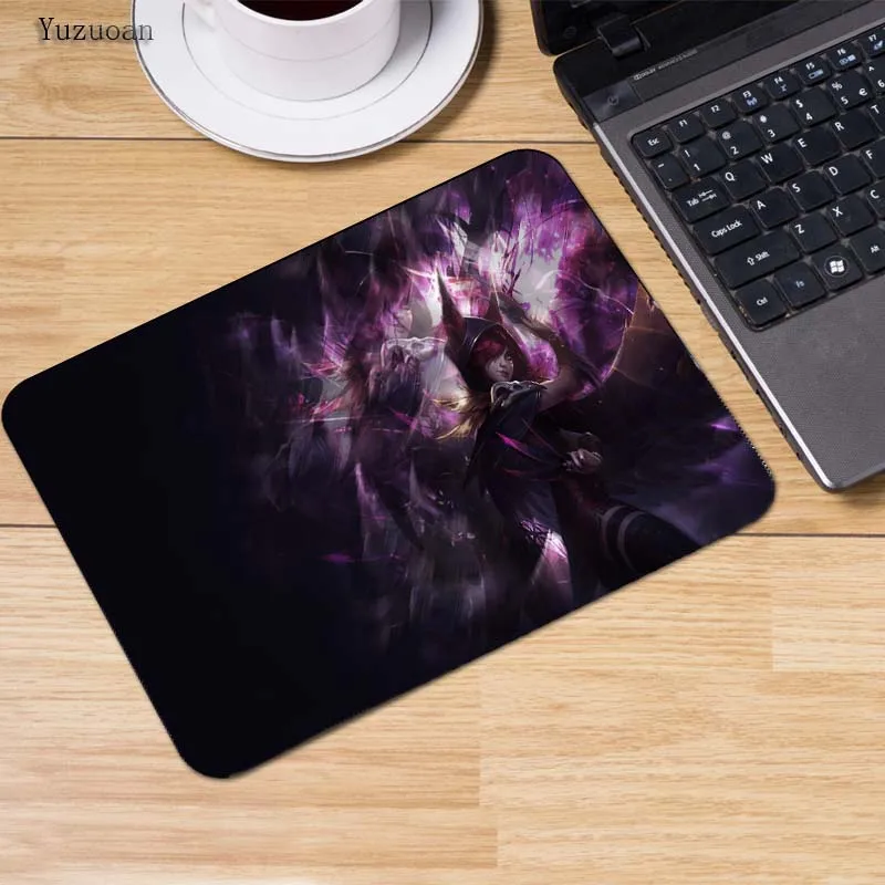 Yuzuoan League Of Legends Xayah Notbook компьютерный коврик для мыши на заказ без блокировки края игровые коврики для мыши геймер Размер 18*22 см - Цвет: 250x200x2mm