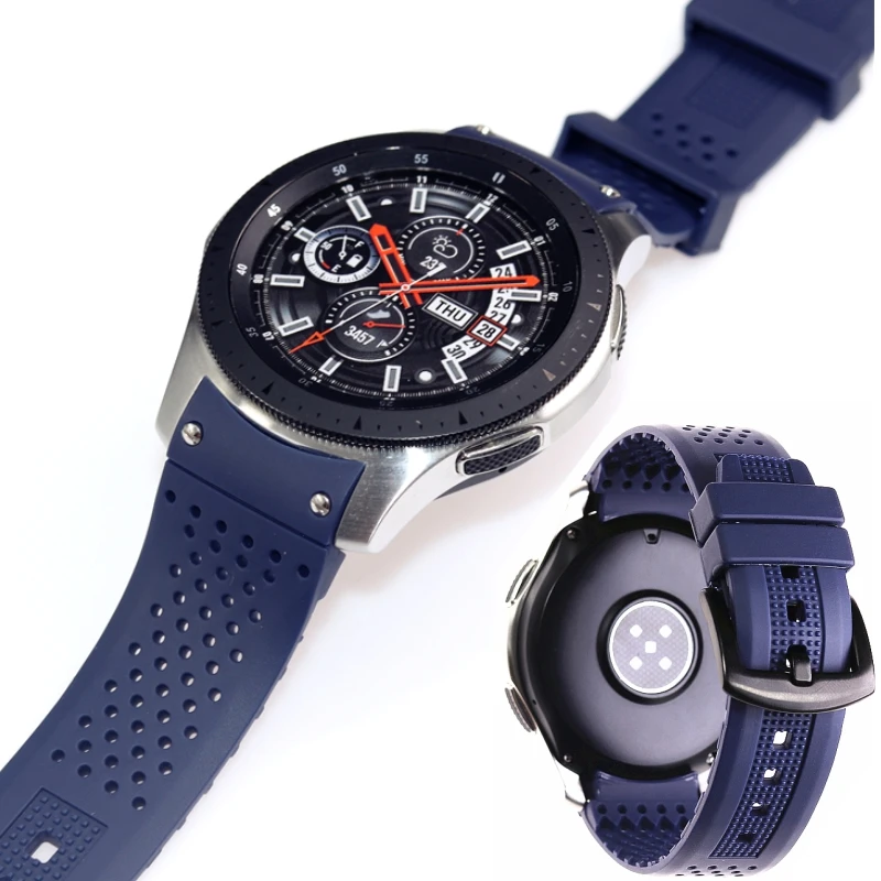 Новый стиль высокого класса 22 мм силиконовый ремешок браслет для Samsung Gear S3 S4 Galaxy