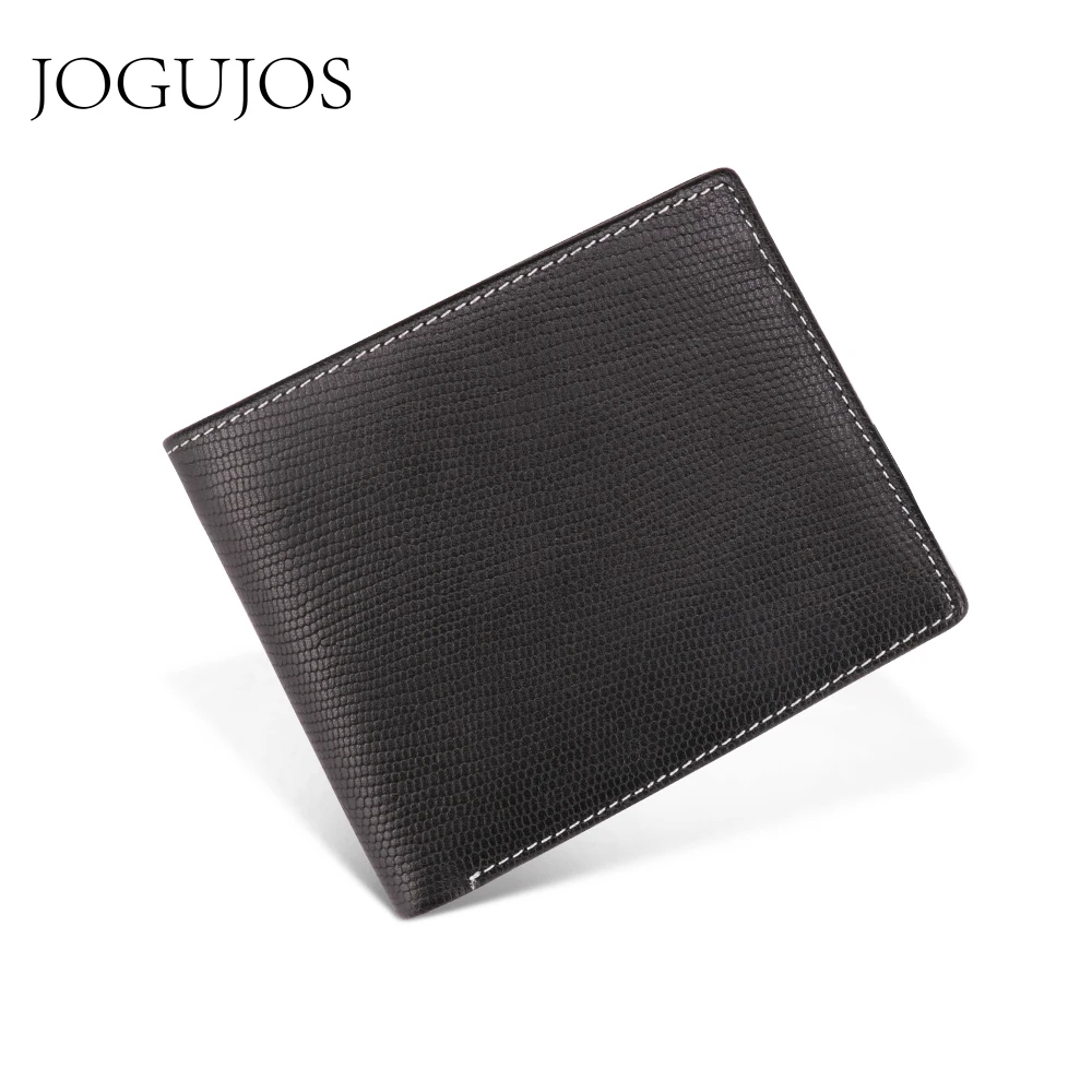 Кошелек JOGUJOS мужской из натуральной кожи короткий бумажник на молнии кредитница