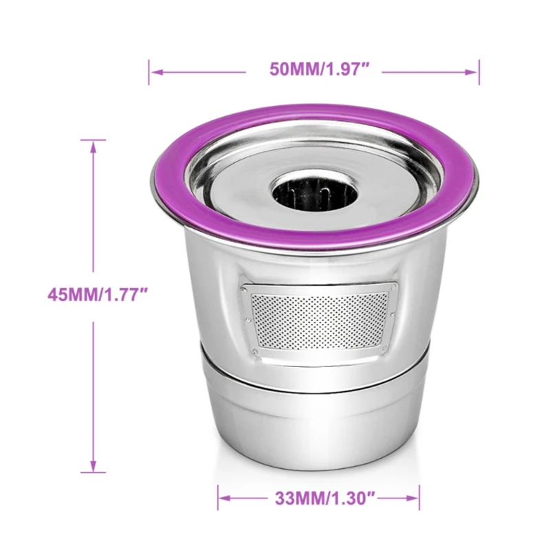 Tazas reutilizables para cerveceros Keurig, filtro de caf&eacute; recargable Universal, filtro de malla de acero inoxidable-3