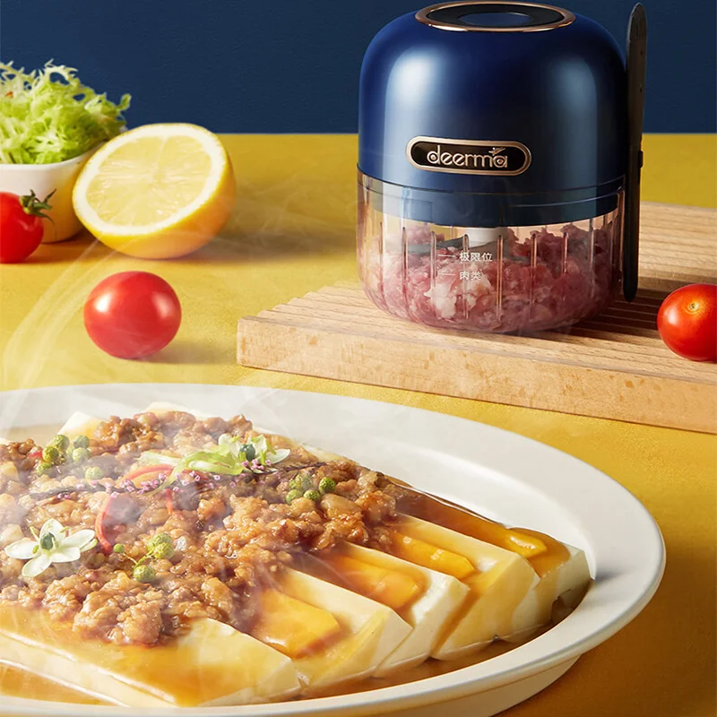 

Youpin Deerma Мини Портативный пищевой блендер Электрический беспроводной кухонный массажер чесночный перец Овощной процессор USB Перезаряжаемы...