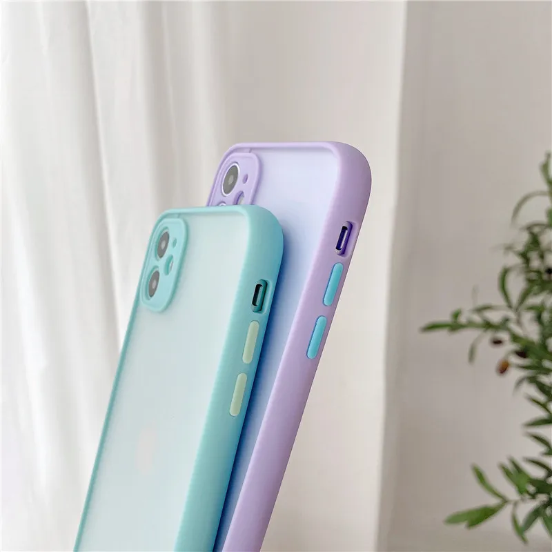 Матовый ударопрочный защитный чехол для iPhone 7 8 6 6S Plus SE 2020 11 Pro X XS Max XR|Бамперы| |