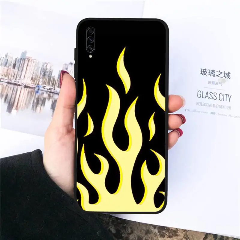 

Fashion Red Flames Fitted Phone Case For Samsung galaxy S 21 20 10 8 A 51 71 50 21s 70 40 20 20e note 10 plus Ultra 5g fe