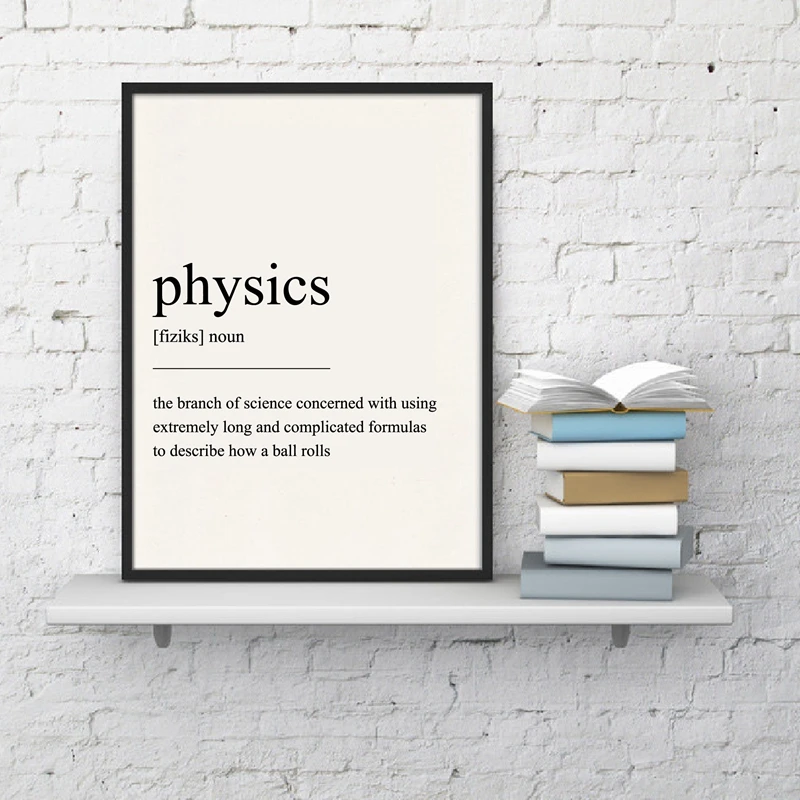 Изображение на холсте с изображением физики минималистичное изображение для