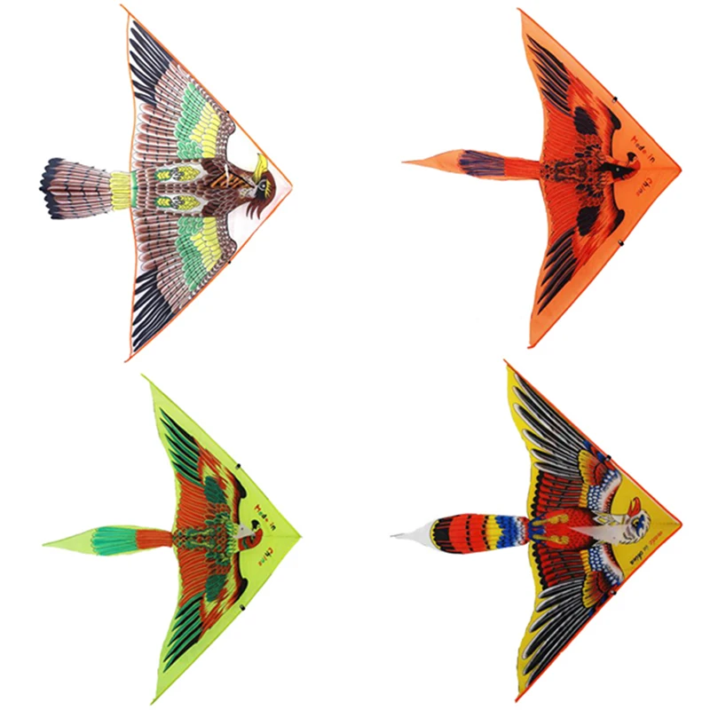 1Pc Outdoor Big Flat Eagle Bird Kite Children Flying Bird Kites Windsock Toys Garden Cloth Toys For Kids Gift Random Color