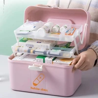 portable first aid kit multifunctional plastic box with handle storage box organizer family first aid with medicine
